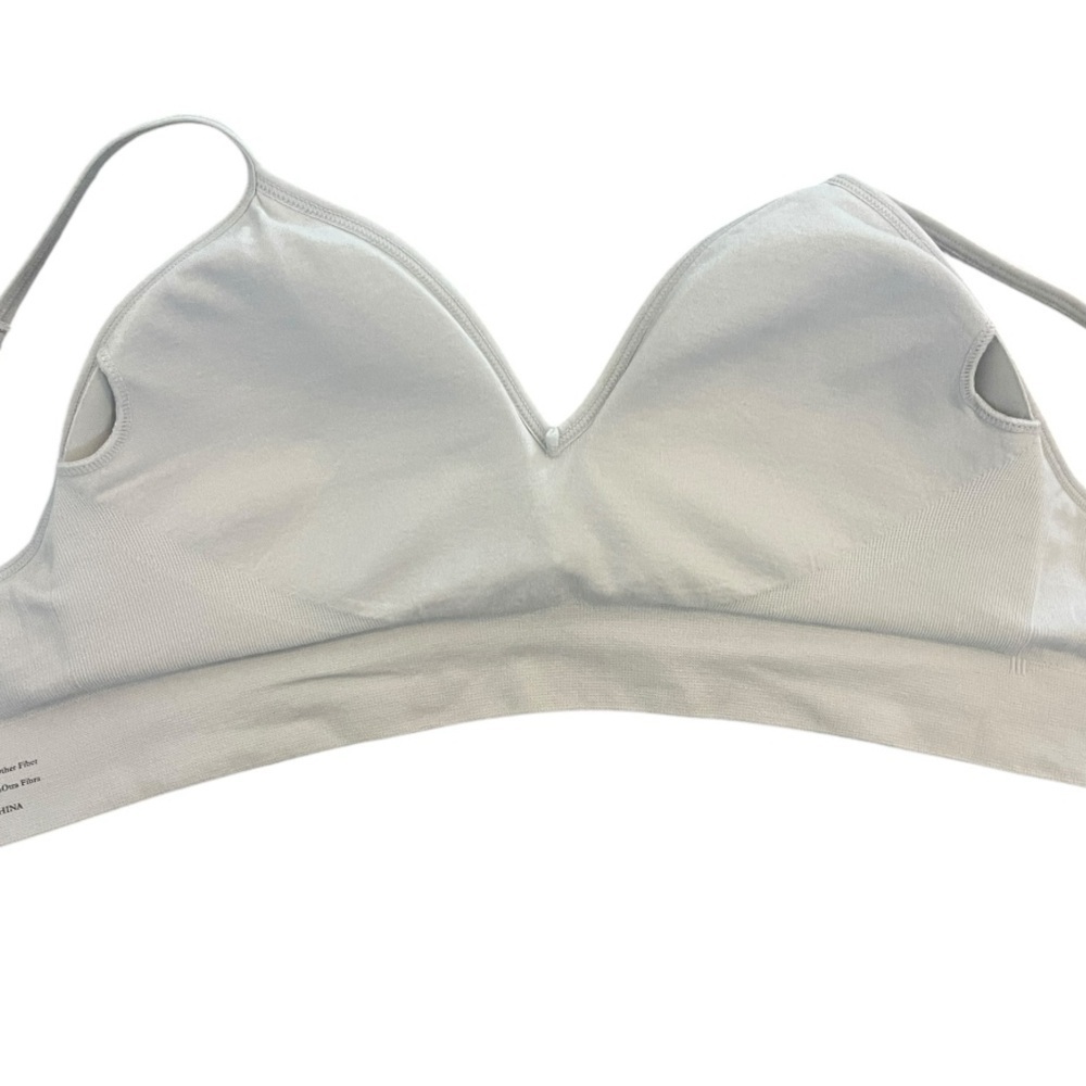 DKNY bra  Logo bralette gray Large stretchy adjustable - Picture 9 of 10